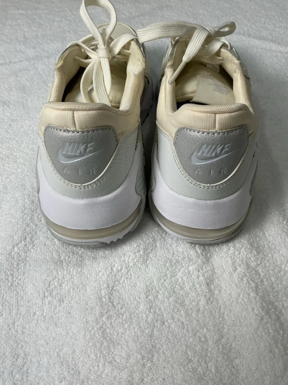 Nike Women's Air Max Sneakers in Cream and Light Gray